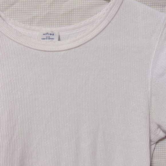Wilfred Basic White Knit T-Shirt (XXS) - Picture 2 of 2